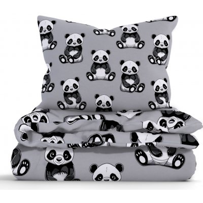 MKLuzkoviny.cz bavlna povlečení renforcé Panda 140x200 70x90 – Zboží Dáma