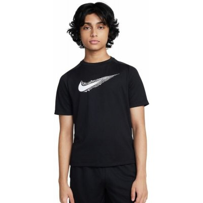 Nike Boys Multi Dri-FIT Short-Sleeve Top black/white – Zboží Dáma