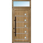OknaDvereNaMiru.cz Vchodové dveře INOX 1414 + Nadsvětlík 90 x 220 cm – Hledejceny.cz