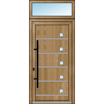 OknaDvereNaMiru.cz Vchodové dveře INOX 1414 + Nadsvětlík 90 x 220 cm – Hledejceny.cz