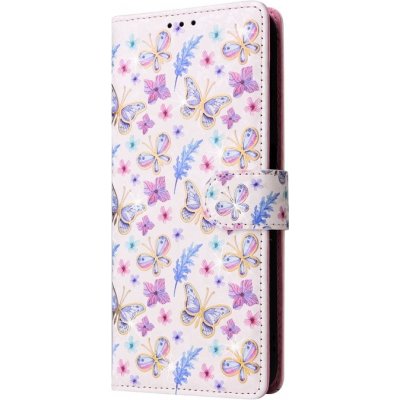 PROTEMIO 70558 FLOWERY Peňaženkové puzdro pre Samsung Galaxy A15 / A15 5G PANSY