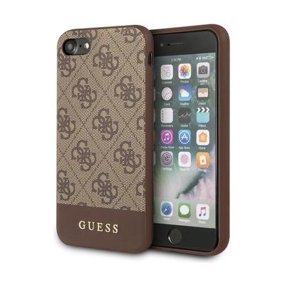 Pouzdro GUESS 4G Stripe Apple iPhone 7 8 SE2 hnědé – Zboží Mobilmania