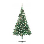 zahrada-XL Umělý vánoční stromek s LED a sadou koulí 180 cm 564 větviček