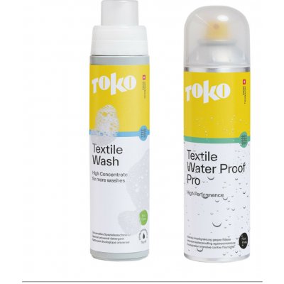 TOKO Duo Pack Textile Wash & Textile Water Proof Pro Žlutá 2x250 ml prací a impregnanční prostředek – Hledejceny.cz