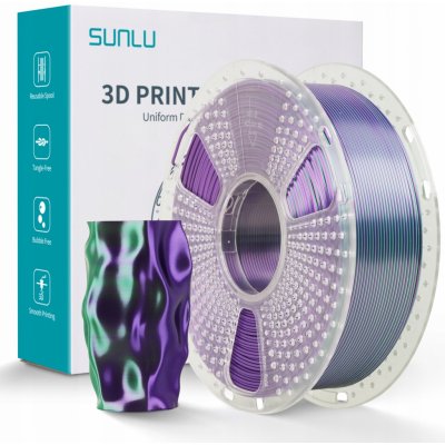 Sunlu Silk PLA+ 1.75 mm 1 kg Dual Color Green Purple Magic – Zboží Živě