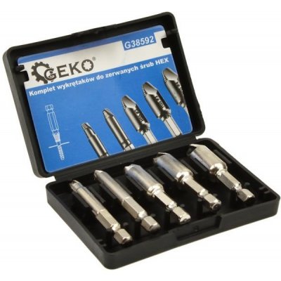 GEKO Vytahováky zalomených šroubů, sada 5ks HSS4341 Hex G38592 – Hledejceny.cz