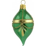 Bella Rose Skleněná vánoční ozdoba Oliva Zelená Lesk, zelená barva, sklo – Zboží Dáma