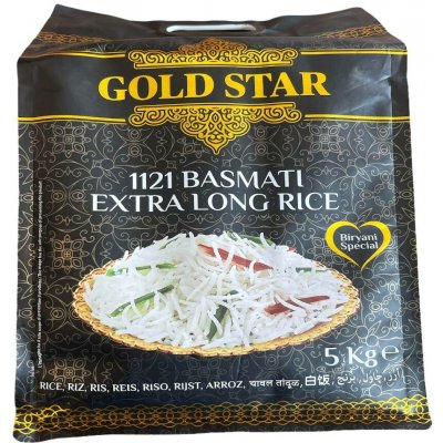 Gold Star dlouhá rýže 1121 Basmati 5 kg – Sleviste.cz