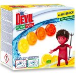 Dr. Devil Lemon Fresh Push Pull WC blok bez košíku 4 x 20 g – Zbozi.Blesk.cz