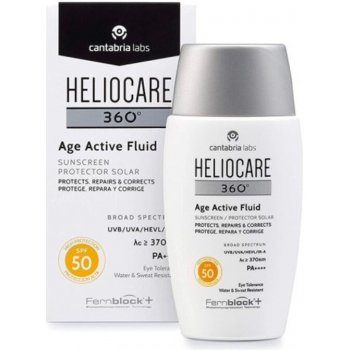 Opalovací přípravek na obličej Heliocare 360 Age Active Fluid, 50 ml (SPF50+)