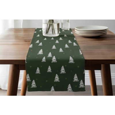 Darré bavlna běhoun Vánoční stromečky 43x140cm – Zboží Dáma