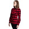 Dámská košile Urban Classics Ladies Turnup Checked Flanell shirt blk/red