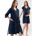 Souprava noční košile a župan Night Sky Modrá – Zboží Dáma