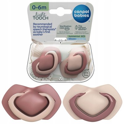 Canpol babies B set symetrických silikon Pure Color 22/645_PIN růžová – Sleviste.cz