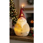 Xecco Figurka 62109 Santa kulatý střední LED polyresin 28,5 cm – Hledejceny.cz