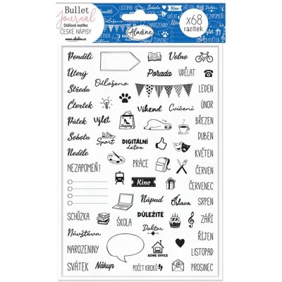 Aladine Diářová razítka Stampo Bullet Journal České nápisy – Zboží Dáma