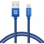 Swissten 71521208 USB 2.0 typ A na C, USB 2.0, zástrčka A - zástrčka C, opletený, 1,2m, modrý – Hledejceny.cz