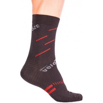 Velotoze ponožky černá/červená