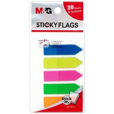 záložky plastové šipky 12x45 mm, 5 barev,neon (12770) – Hledejceny.cz