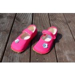Beda Barefoot 060010/BA baleríny/bačkorky dívčí růžové třpytky květinka – Zboží Dáma
