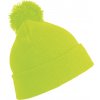 Dětská čepice Result Headwear Dětská zimní pletená čepice s bambulí Žlutá fluorescentní