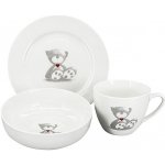 by inspire Dětský jídelní set Teddy talíř miska šálek 3 ks – Zboží Dáma