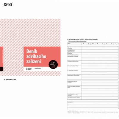 Optys 1227 Deník zdvihacího zařízení A4 - 52l – Zbozi.Blesk.cz