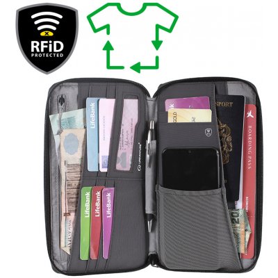 Lifeventure RFID Travel Wallet Recycled Grey – Zboží Živě