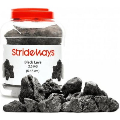 Strideways Černý lávový kámen 5-15 cm 2,5 kg – Zboží Mobilmania