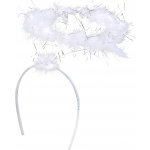 Bílá andělská svatozář s marabu – Zboží Dáma