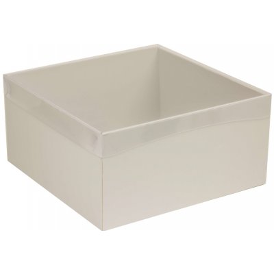 Dárková krabice s průhledným víkem 300x300x150/35 mm, šedá – Zboží Mobilmania