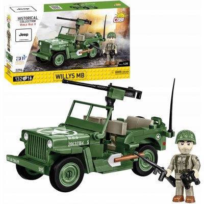 COBI 2296 World War II Americký ozbrojený terénní automobil Jeep Willys MB 1:35 – Zboží Dáma