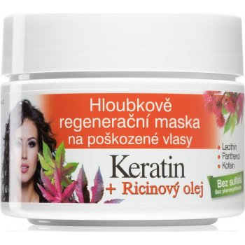 BC Bione keratin + ricinový olej maska na poškozené vlasy 260 ml