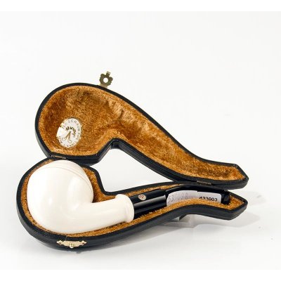 Altinay Block Meerschaum Pfeife Large glatt Bulldog round – Sleviste.cz