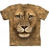 Pánské Tričko Pánské batikované triko The Mountain Lion Warrior béžové