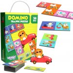 Woopie vzdělávací hra doprava zvířata puzzle domino Montessori – Zbozi.Blesk.cz