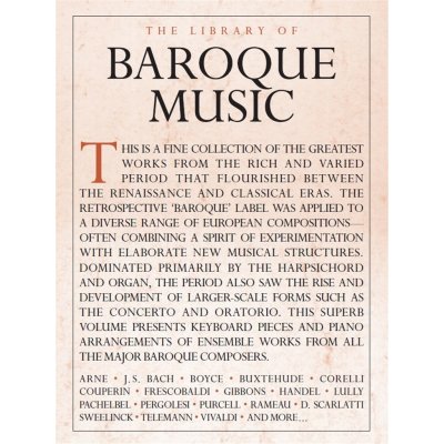 The Library Of Baroque Music barokn hudba pro klavír 1158944 – Zbozi.Blesk.cz