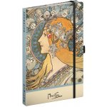 Notes Alfons Mucha Zodiak, tečkovaný 13 × 21 cm – Zboží Živě