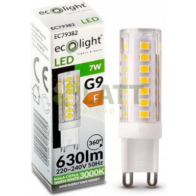 ECO LIGHT LED žárovka G9 7W studená bílá – Sleviste.cz