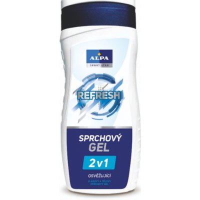 Alpa Sport Star Refesh 2v1 osvěžující sprchový gel s vůní mentholu 300 ml – Zboží Mobilmania