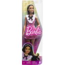 Panenky Barbie Barbie Modelka růžové kostkované šaty