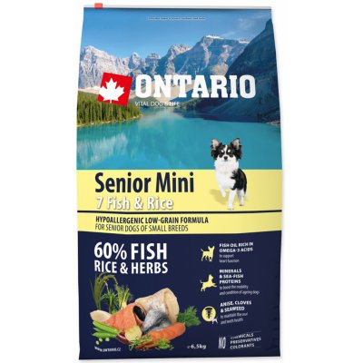 Ontario Senior Mini Fish & Rice 2 x 6,5 kg – Zboží Mobilmania