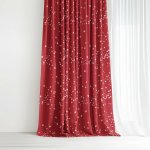 Goldea vánoční závěs valencia - hvězdičky na červené 160x135 cm – Zboží Dáma