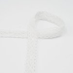 Bavlněná krajka bílá, 25mm – Zboží Dáma