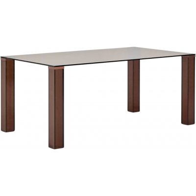 Kave Home skleněný jídelní stůl Adularia Hnědý 160 x 90 cm – Zbozi.Blesk.cz