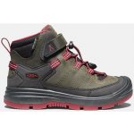 Keen dětské zimní boty Redwood Mid Wp Youth steel grey/red dahlia – Zboží Dáma
