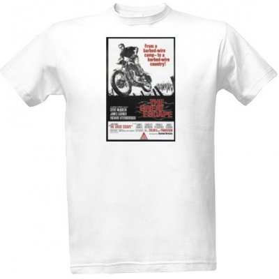 Tričko s potiskem Velký útěk 1963 0 pánské Bílá – Zboží Mobilmania