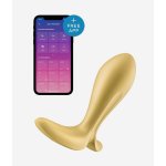 Satisfyer Intensity Plug žlutý chytrý silikonový anální vibrátor – Zboží Dáma