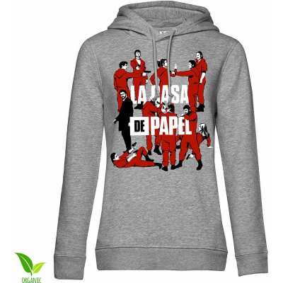 La Casa De Papel mikina La Pandilla hoodie Organic Girly Grey dámská – Zboží Dáma La Casa De Papel mikina La Pandilla hoodie Organic Girly Grey dámská – Zboží Dáma