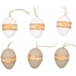 Vajíčka s knoflíkem plastová na zavěšení 6 cm, 6 ks v sáčku – Hledejceny.cz